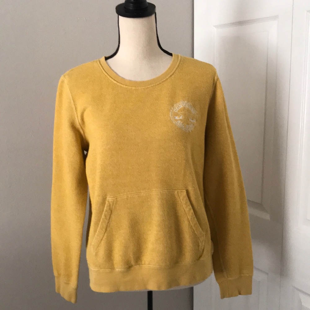CONVERSE All Star Women Yellow Sweatshirt | XL